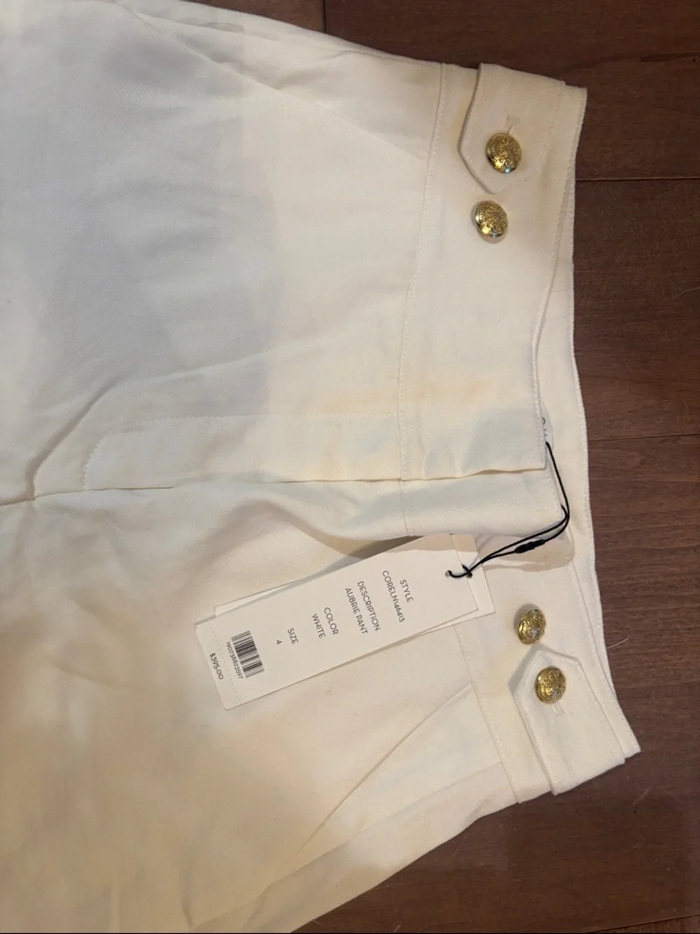 Veronica Beard White Ankle-Length Wide-Leg Pants - Picture 3 of 6